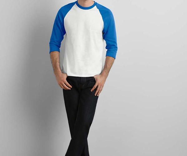 Gildan 76700 3/4 Sleeve Baseball T